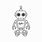 Robot Clip Art Black White