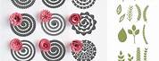 Rolled Paper Flower Template Leaves