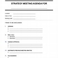 Strategic Planning Meeting Agenda Template