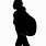 Student Walking Silhouette