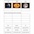 Sun Moon Earth Science Worksheets