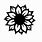 Sunflower Outline Decal