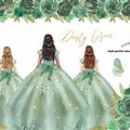 Sage Green Quinceanera Dresses Clip Art