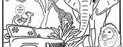 Safari Coloring Pages Doodle Art