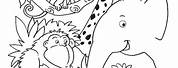 Safari Jungle Animals Coloring Pages