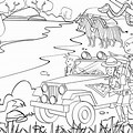 Safari Landscape Coloring Pages