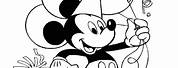 Safari Mickey Mouse Birthday Coloring Pages