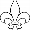 Saints Fleur De Lis Black and White