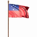 Samoan Flag On Pole PNG