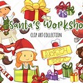 Santa's Elves Workshop Clip Art