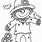 Scarecrow Face Coloring Page