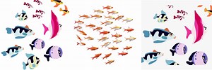 School of Fish Clip Art Clear Background