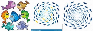 School of Fish Clip Art Royalty Free