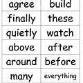 Second Grade Sight Words Flash Cards