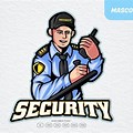 Security Guard Cartoon Neighborhood Logo