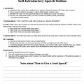 Self Introduction Essay Outline