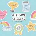 Self-Care Small Printable Stickers