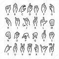 Sign Language Alphabet Drawing