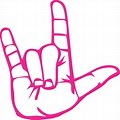 Sign Language SVG Pink