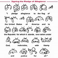 Sign Language Pledge of Allegiance Printable