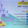 Signing Time DVD Menu ABC Signs