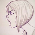 Side View Face Drawing Sketch