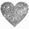 Silver Glitter Heart