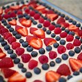 Simple 4th of July Fruit Pizza