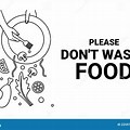 Sketching Drawing of Don't Waste Food