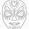 Skull Mask Coloring Page