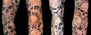 Skull and Chains Tattoo Sleeve