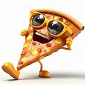 Slice of Pizza Wearing Safety Gear Cartoon