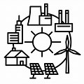 Smart Electric Grid Icon