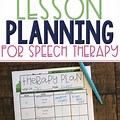 Speech Therapy Session Planning Sheet