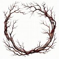 Spooky Tree Branch with Half Circle