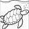 Turtle Swimming Coloring Page