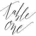 Table in Cursive Script Font