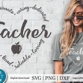 Teacher Appreciation Word Art SVG