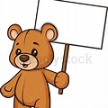 Teddy Bear SVG Holding a Sign