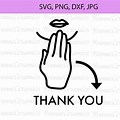 Thank You Sign Language Clip Art