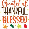 Thankful Grateful Blessed Happy Thanksgiving Printable