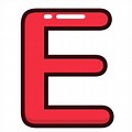 The Letter E Clip Art Red Colour