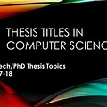 Thesis Title in Computer Science