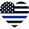 Thin Blue Line Heart SVG