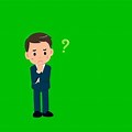 Thinking Cartoon Greenscreen