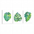 Three-Piece Leaf Wall Decor