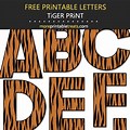 Tiger Print Letters Printable Free