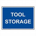 Tools Equipment Storage Room Signage