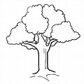 Tree Coloring Page PNG