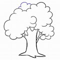 Tree Drawing Cartoon That Looks Like a T